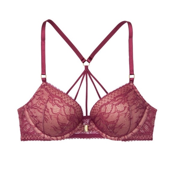 VS VERY SEXY BOMBSHELL LACE PUSH UP BRA STRAPPY SHINE - Picture 3 of 8